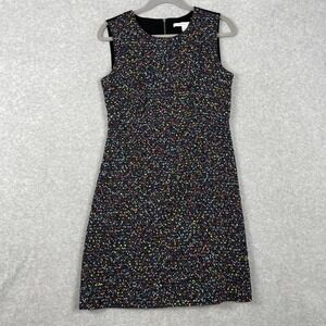 Diane Von Furstenberg Tweed Sleeveless Sheath Dress Womens Size 6 Career Elegant